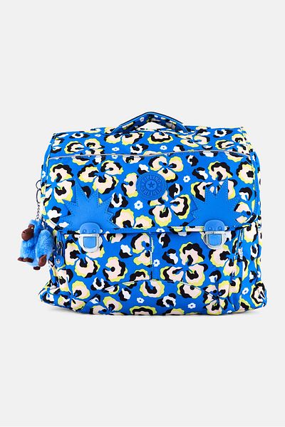 Kipling Women Allover Printed Backpack 37 H x 42 L x 14 W cm, Blue Combo