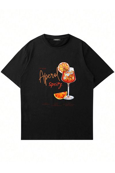 Mad&Calf Μπλουζάκι Unisex Aperol Spritz με στάμπα με λαιμόκοψη