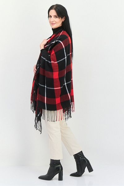 Adrienne Vittadini Women Checkered Scarfs, Red