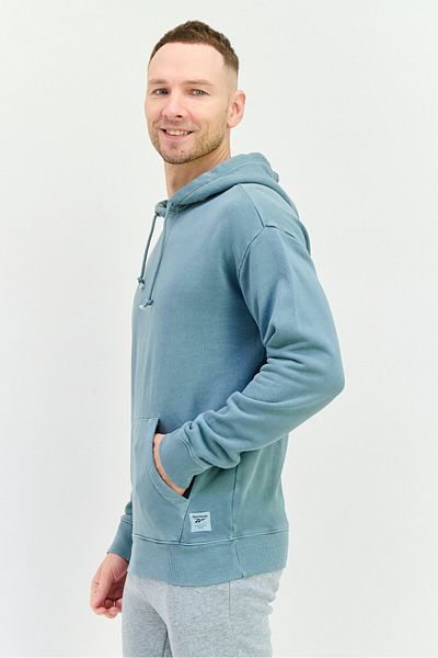 Reebok Men Sportswear Fit Long Sleeve Outdoor Hooded Sweatshirt, Pale Green