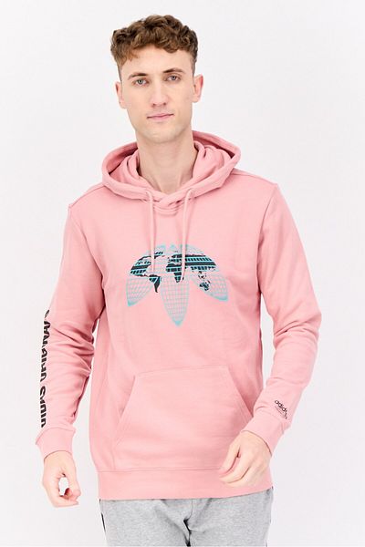 adidas Men Sportswear Fit Long Sleeves Outdoor Hoodie, Pink