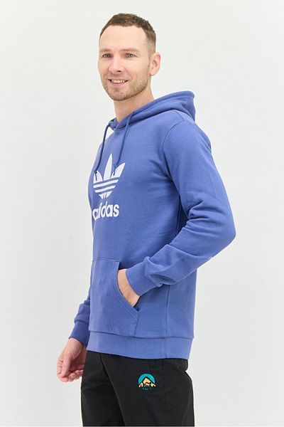 adidas Men Sportswear Fit Long Sleeve Outdoor Hoodie, Dark Blue