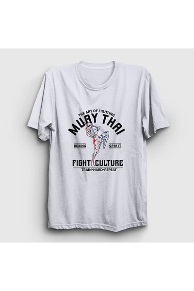 Presmono Unisex Λευκό T-Shirt MMA UFC Muay Thai Culture - 452263 ττ