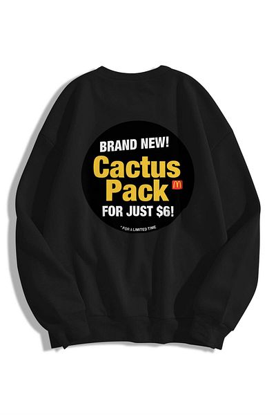 Trendiz Φούτερ με κουκούλα Unisex Cactus Pack Crew Neck