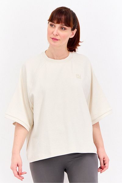 Puma Women Sportswear Fit Short Sleeves Outdoor Top, Off White