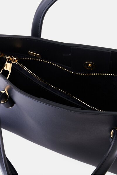 Vince Camuto Women Brand Logo Satchel Bag 19 H x 29 L x 9 W cm, Dark Navy