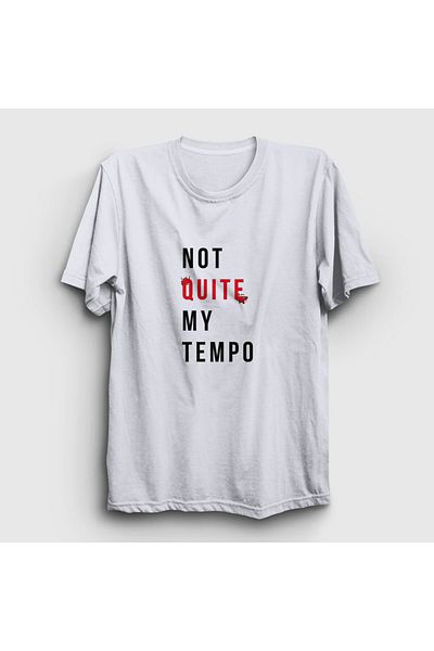 Presmono Unisex Λευκό μπλουζάκι Drummer Whiplash - Not Quite My Tempo 443810 ττ
