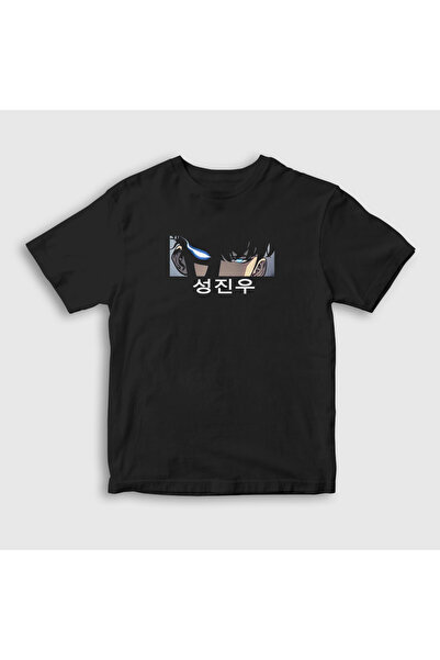 Presmono Crni Jinwoo Solo Leveling Unisex Dječje T-shirt - 434598tt