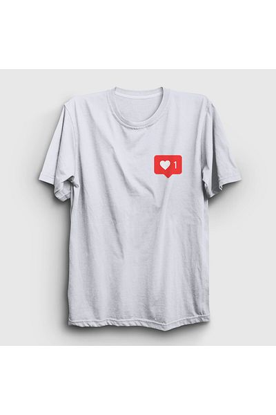 Presmono Μπλουζάκι Instagram Unisex White Like Like Heart 433650 ττ