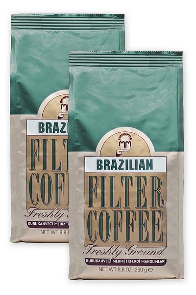 Mehmet Efendi Brazilian Filter Coffee 250 Gr, 2 Pieces
