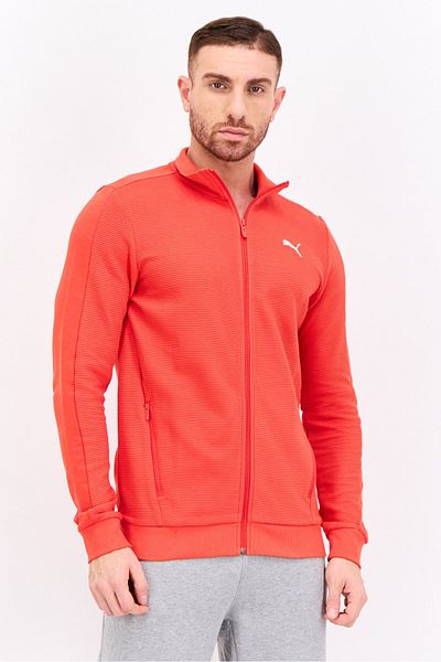 Puma Men Slim Fit Long Sleeve Outdoor Sweatshirt, Red