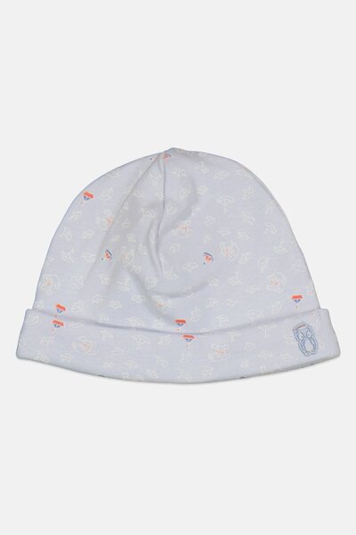 Sergent Major قبعة صغيرة مطبوعة بالكامل للبنات الصغار، باللون الأزرق الفاتح