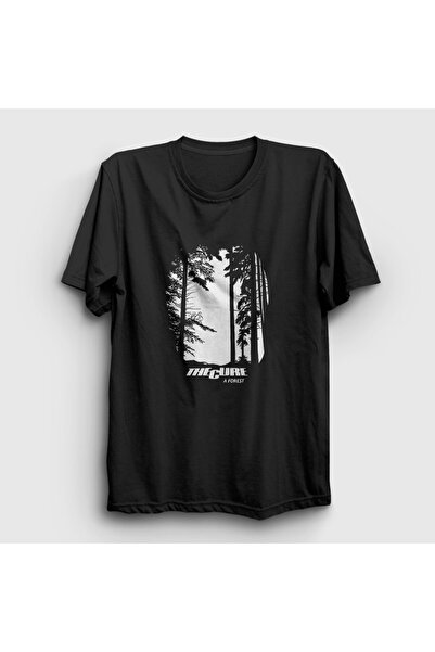 Presmono Unisex A Forest The Cure T-Shirt 451482 tt - Black