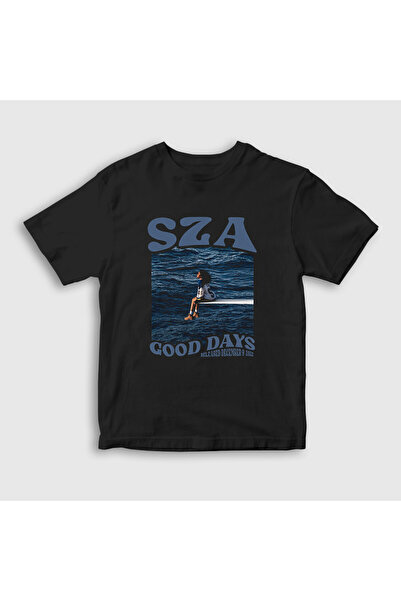 Presmono Unisex dečija crna muzika T-shirt - Good Days Sza 475172tt
