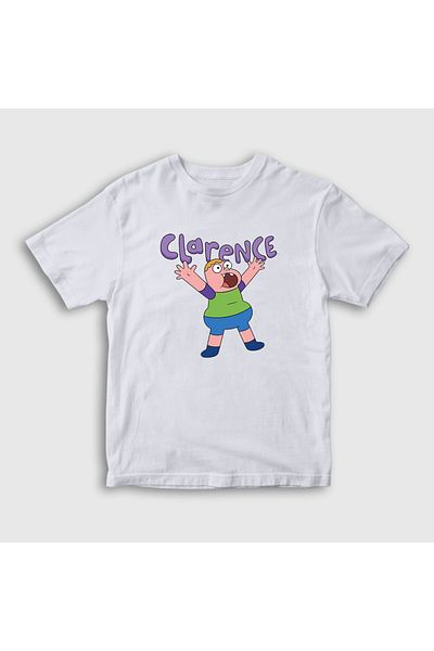Presmono Детска унисекс бяла тениска Happy Clarence - 458439tt
