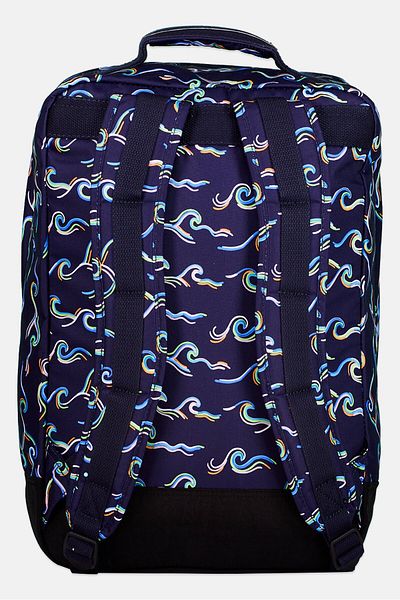 Kipling Women Allover Printed Backpack 46 H x 35,5 L x 19 W cm, Navy Combo