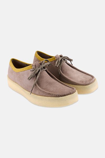 CLARKS Men Standard Wallabee Cup Lace Up Shoes, Grey