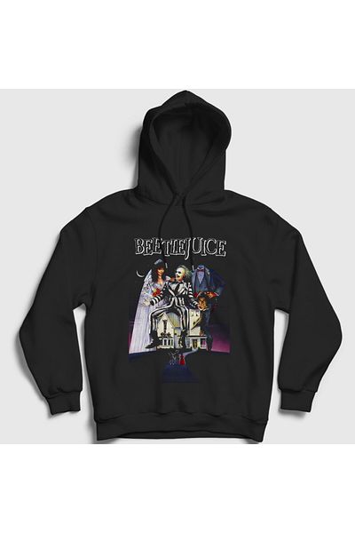 Presmono Φούτερ με μαύρη κουκούλα Tim Burton Beetlejuice Unisex 455551 ττ