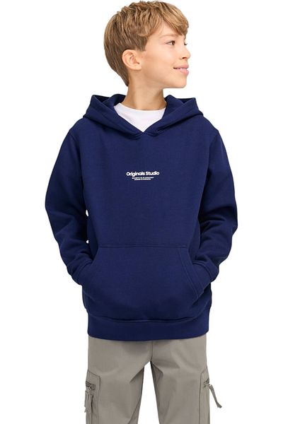 Jack & Jones Hanorac JACK &JONES Vesterbro PO Hood JNR - 12242469-Ocean Cavern