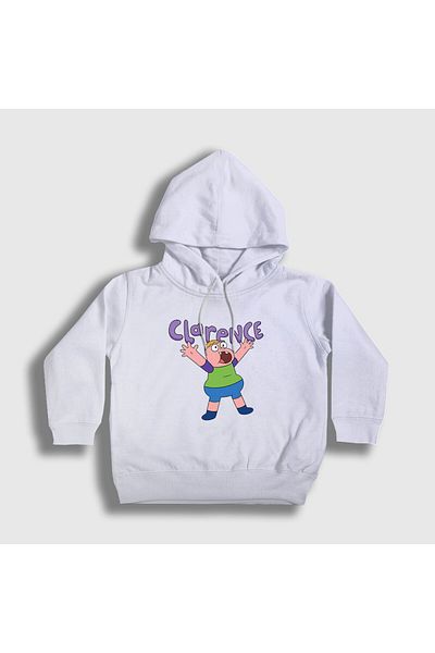 Presmono Hanorac alb cu glugă Happy Clarence pentru copii unisex 458429 tt