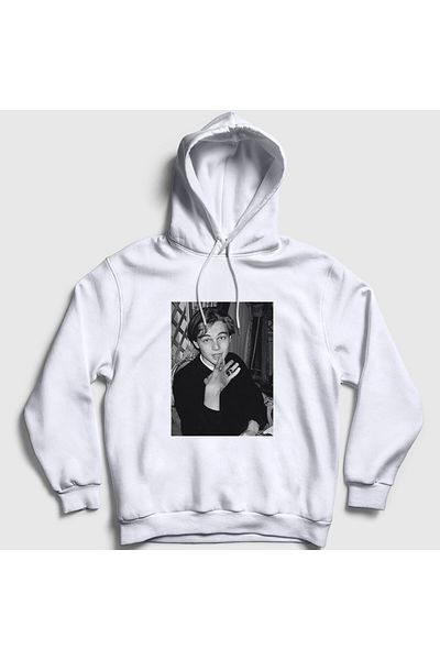 Presmono Leonardo Dicaprio Young Unisex φούτερ με λευκή κουκούλα - 467929 ττ