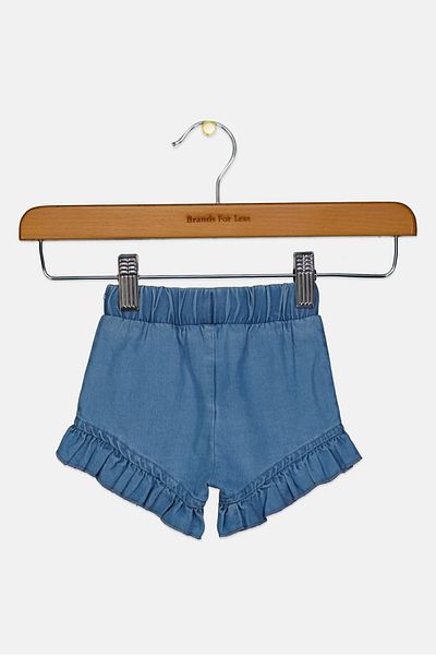 Trussardi Toddlers Girl Pull On Embroidered Shorts, Blue