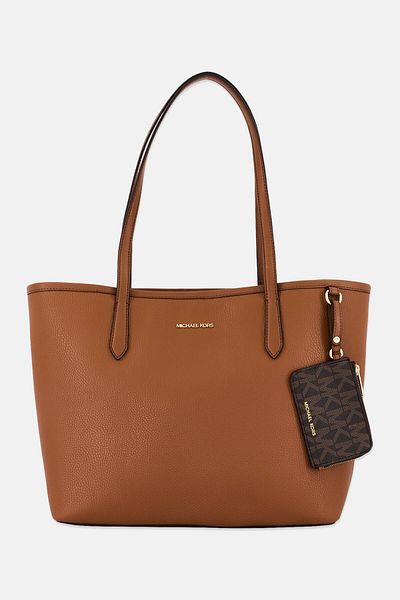 Michael Kors Women Brand Logo Tote Bag 30 H x 41 L x 13 W cm With Card Holder, Brown