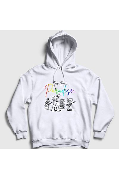 Presmono Φούτερ Unisex White Paradise Coldplay με κουκούλα 471343 ττ