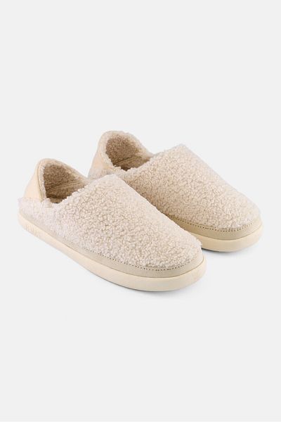 Toms Women Ezra Natural Faux Slip On Slippers, White