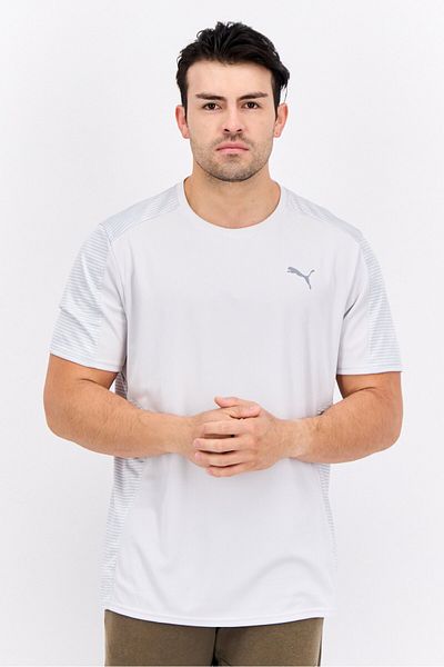 Puma Men Sportswear Fit Short Sleeves Training T-Shirt, Light Grey