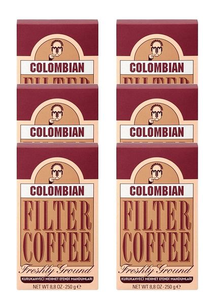 Mehmet Efendi Colombian Filter Coffee 6 X 250 Gr