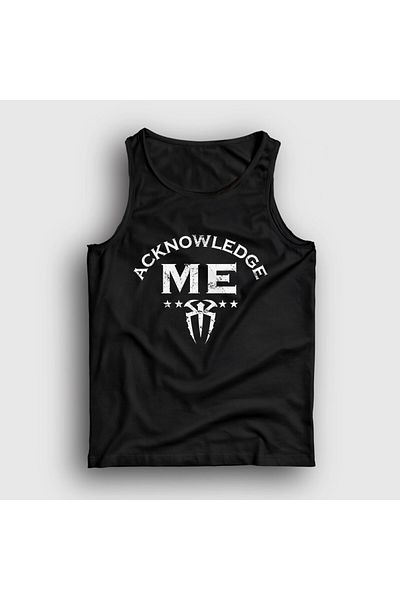 Presmono Roman Reigns Unisex Black Acknowledge Me Athlete - 451583 tt