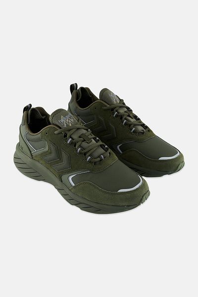 hummel Men Marathona Reach Lx Tonal Lace Up Running Shoes, Olive