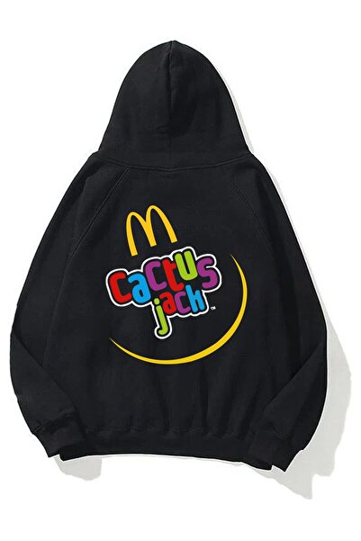 Trendiz Унісекс Renkli Cactusjack Чорна толстовка з капюшоном