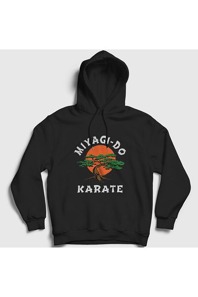 Presmono Унисекс суитшърт с качулка Miyagi Do Karate Cobra Kai, черен - 471120tt