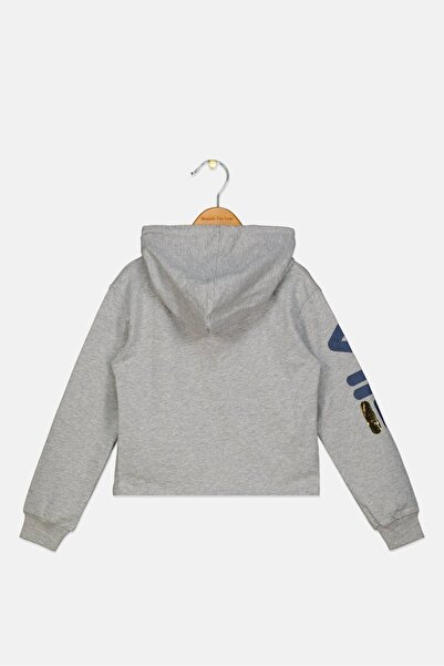 Fila Kids Girl Sportswear Fit Long Sleeves Outdoor Sweatshirt, Grey