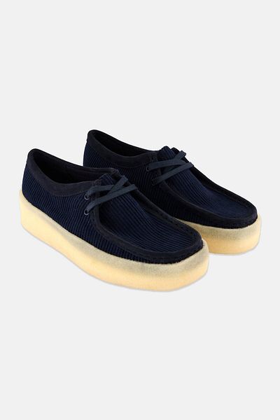 CLARKS Women Standard Wallabee Cup Lace Up Shoes, Navy