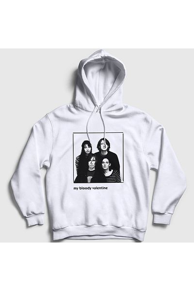 Presmono Φούτερ My Bloody Valentine Unisex με λευκή κουκούλα - 463478 ττ