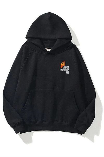 Trendiz Prosím Dont Hurt Me Unisex mikina s kapucí černá