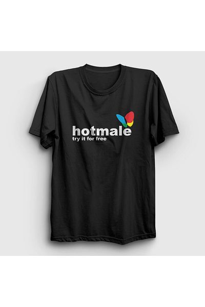 Presmono Unisex Μαύρο Hotmale T-Shirt - Δοκιμάστε το δωρεάν 427643 ττ