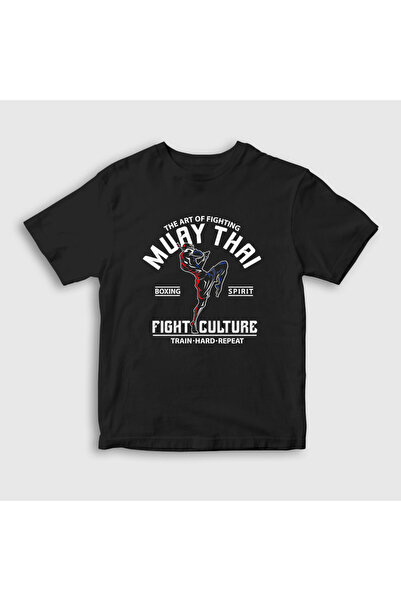 Presmono Crna unisex dječja T-shirt - Kultura borbe MMA UFC Muay Thai 452319TT