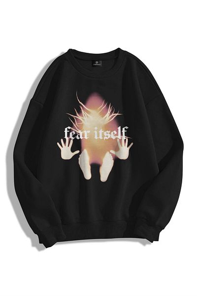 Trendiz Φούτερ Unisex Fear Itself Crew Neck Φούτερ με κουκούλα