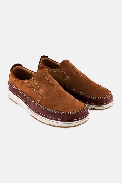 CLARKS Men Wide Nature 5 Walk Slip On Shoes, Dark Tan