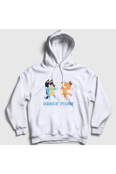 Presmono Λευκό μπλε φούτερ Unisex με κουκούλα - Dance Mode Bandit Chili 446423 ττ