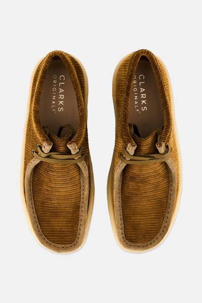 CLARKS Men Wallabee Cup Lace Up Casual Shoes, Dark Tan