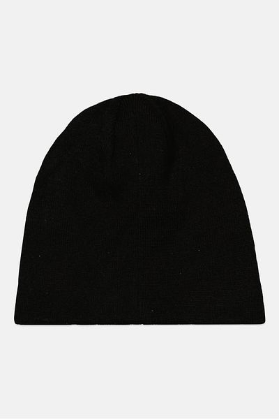 Kenneth Cole Men Herringbone Knit Sherpa Beanie Hat, Black
