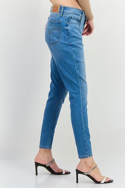 Levi's Women Super Skinny Fit Mid Rise Straight Leg Stretchable Jeans, Blue
