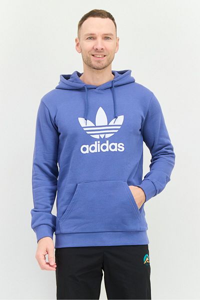 adidas Men Sportswear Fit Long Sleeve Outdoor Hoodie, Dark Blue