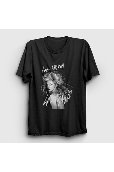 Presmono Унисекс черна тениска Lady Gaga - Born This Way 474013tt