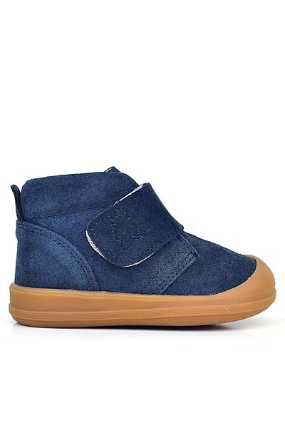 Rakerplus Yoohoo Genuine Leather Dark Navy Blue Velcro Unisex Baby Boots